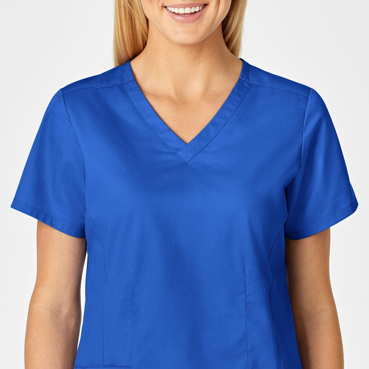 Casacca donna 105 scollo a V royal blue