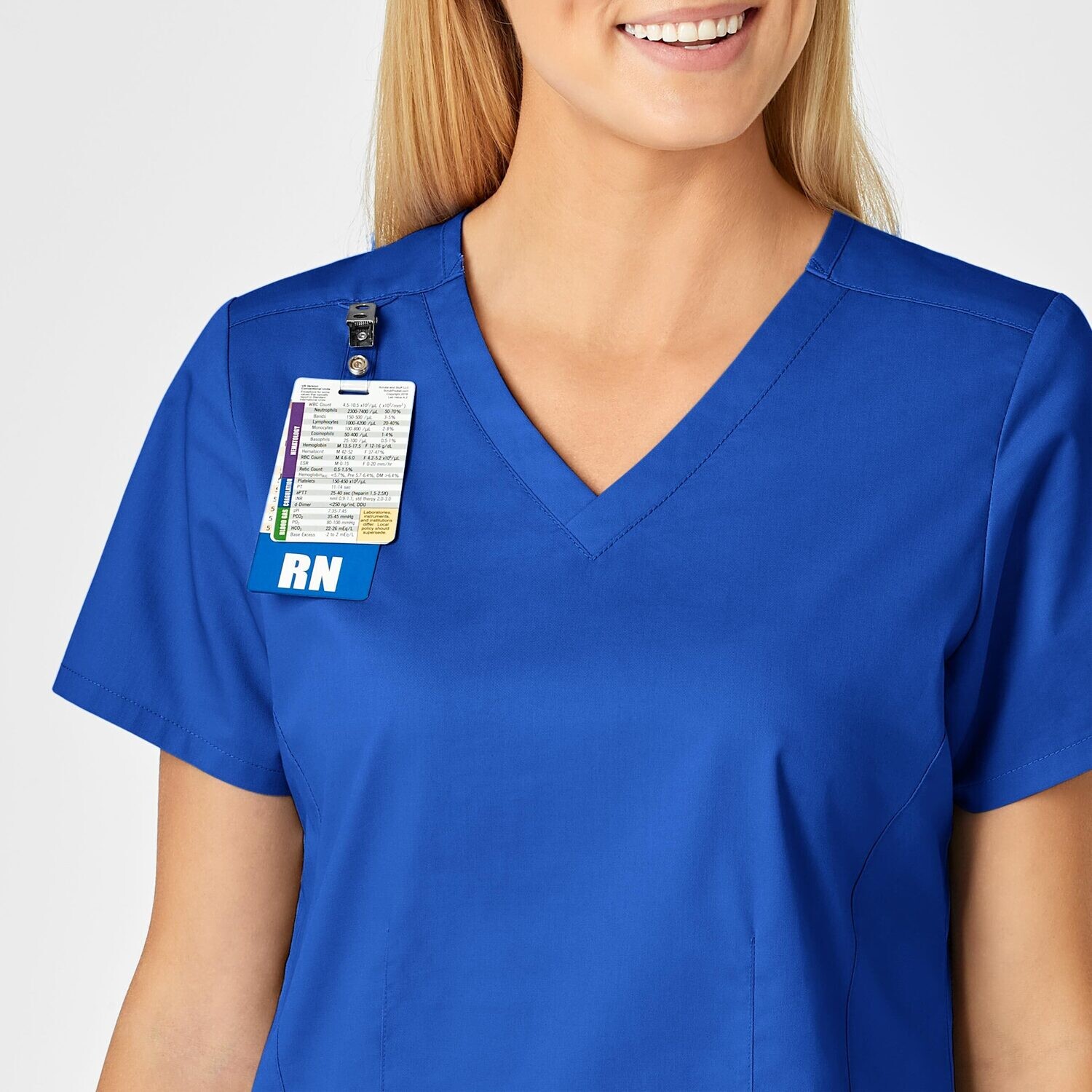 Casacca donna 105 scollo a V royal blue