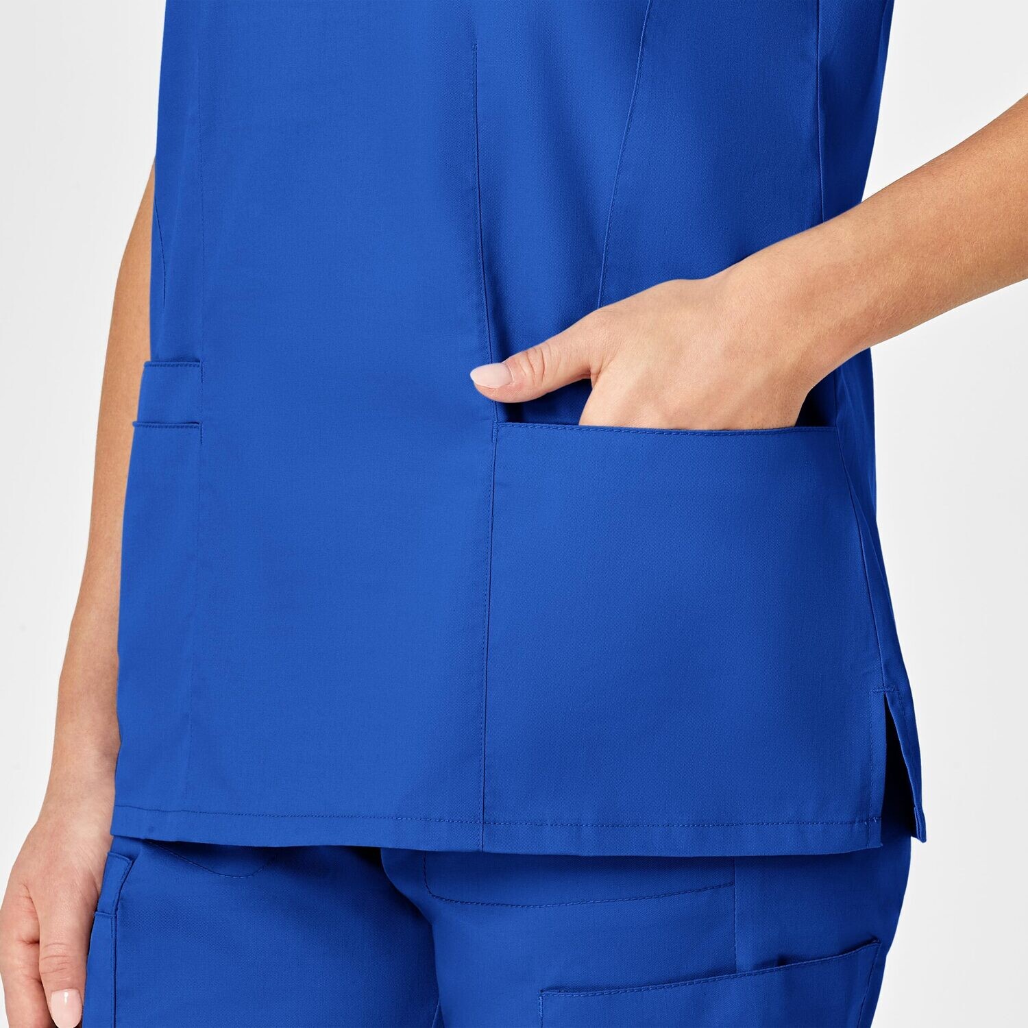 Casacca donna 105 scollo a V royal blue