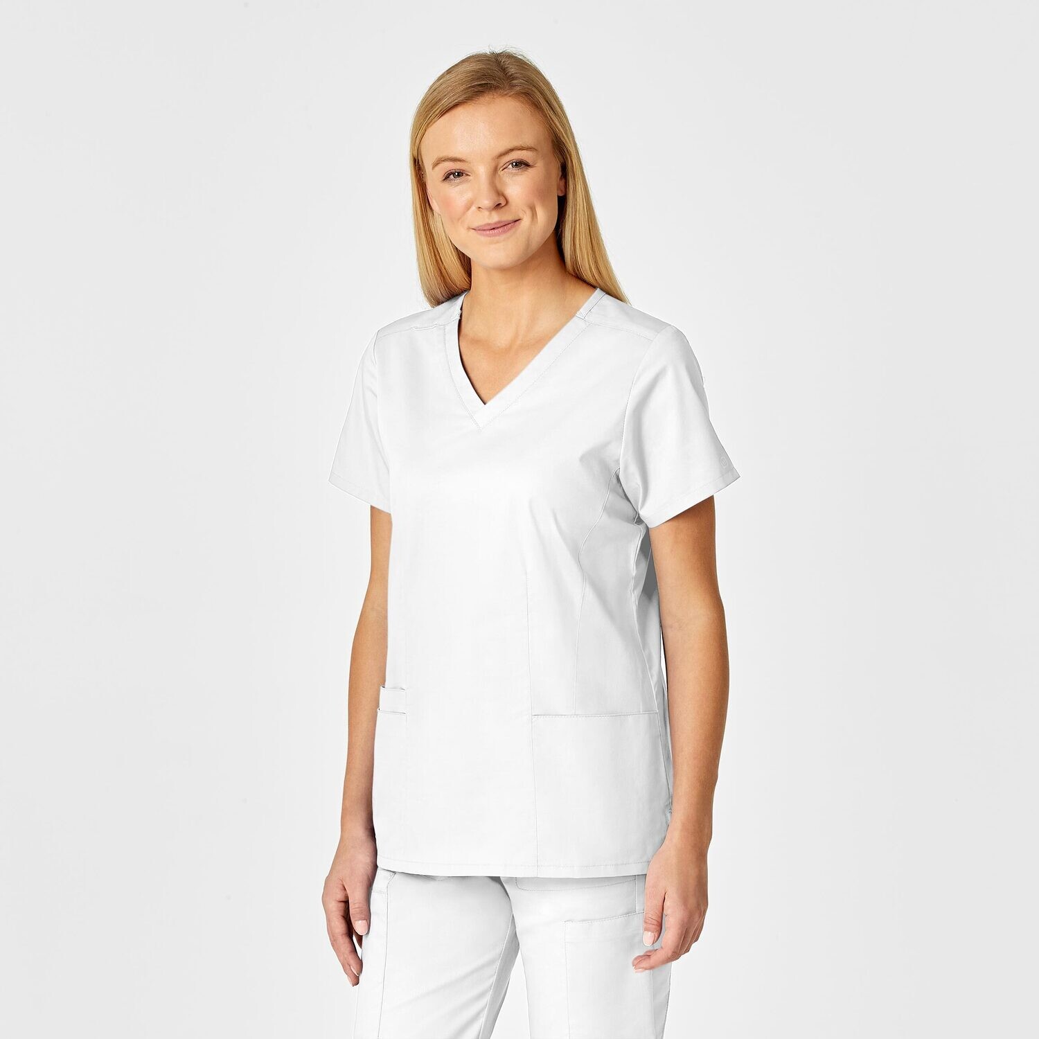Casacca donna 105 scollo a V white