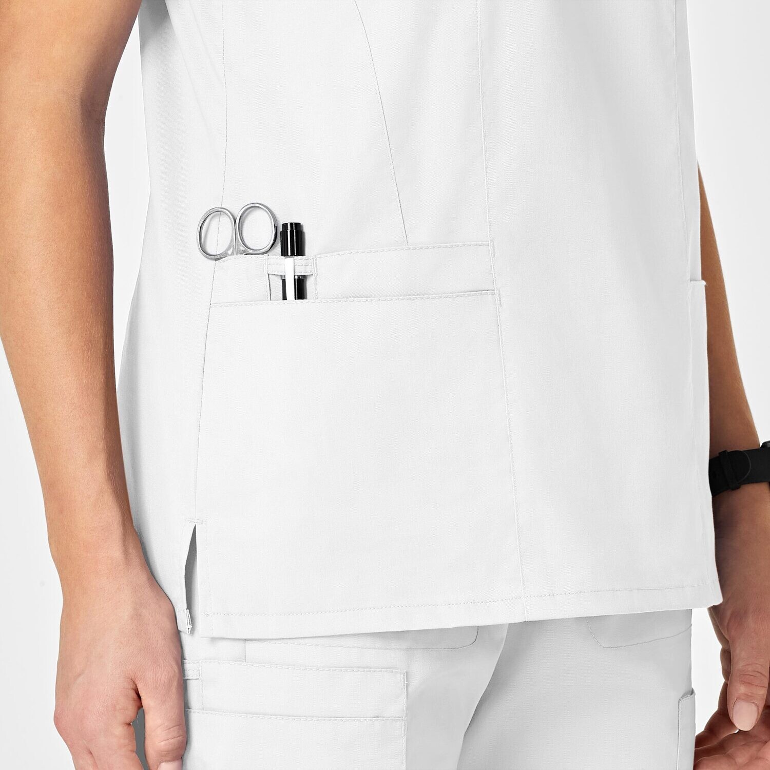 Casacca donna 105 scollo a V white