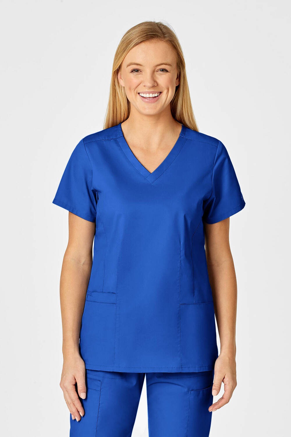 Casacca donna 105 scollo a V royal blue