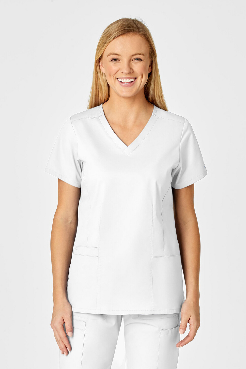 Casacca donna 105 scollo a V white