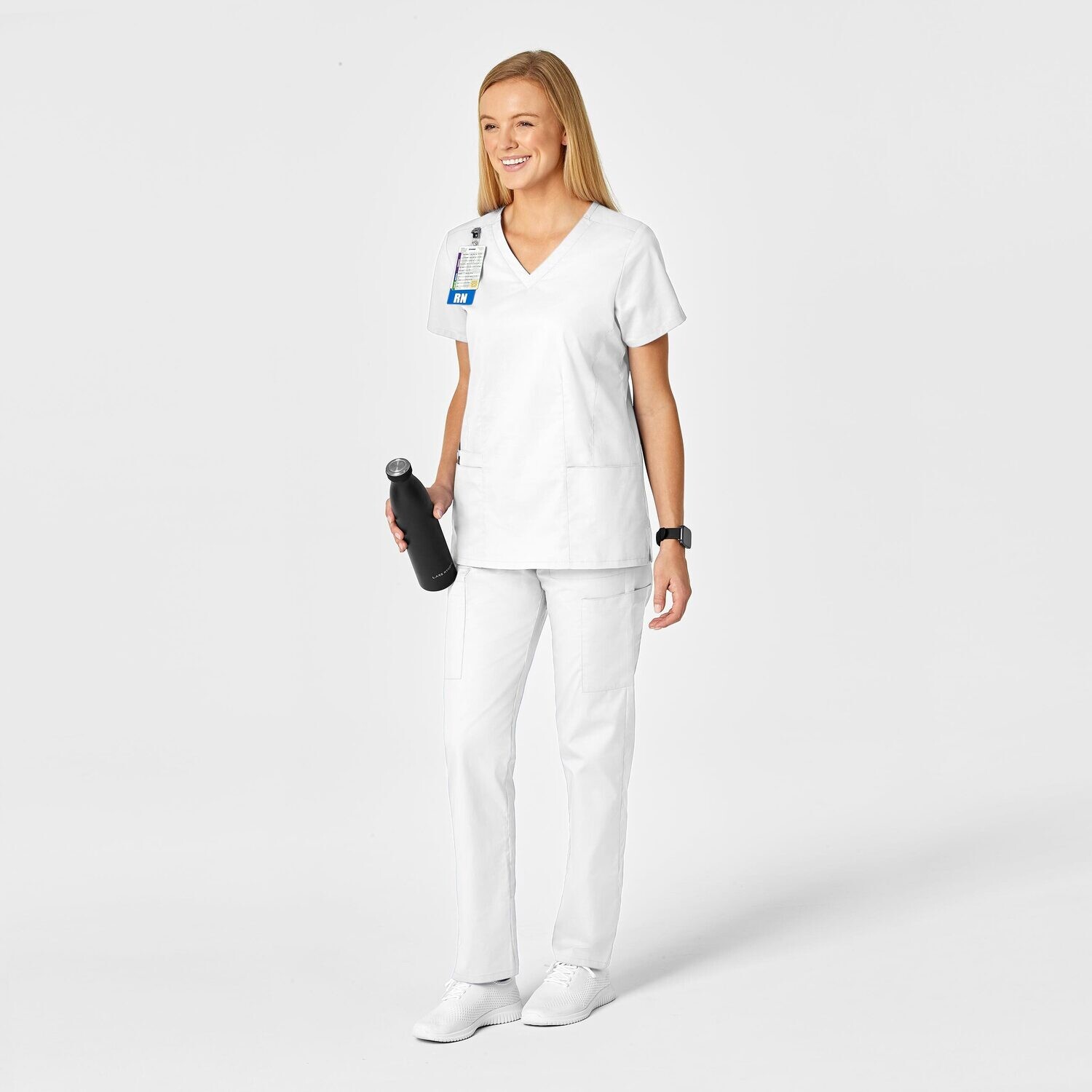 Casacca donna 105 scollo a V white