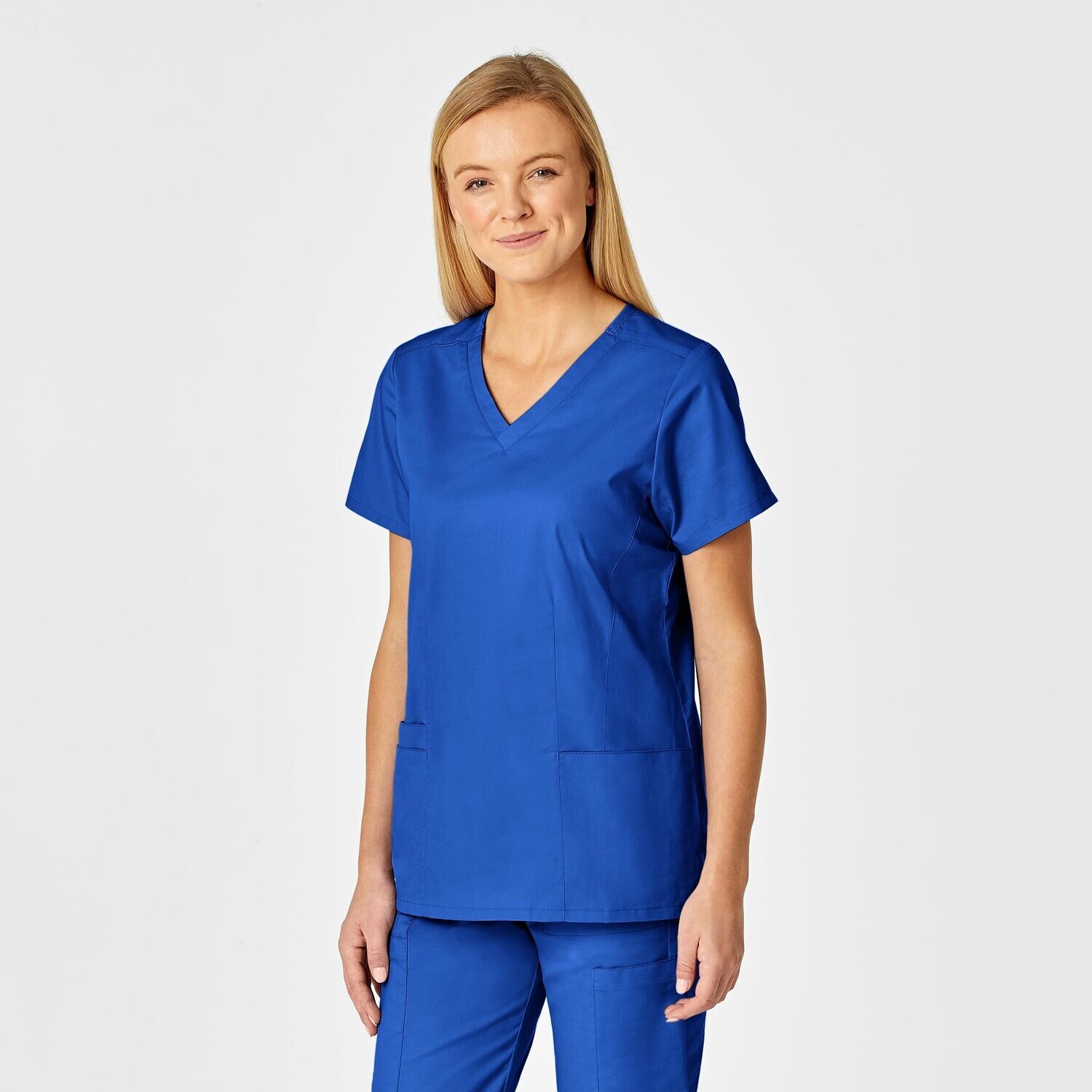 Casacca donna 105 scollo a V royal blue