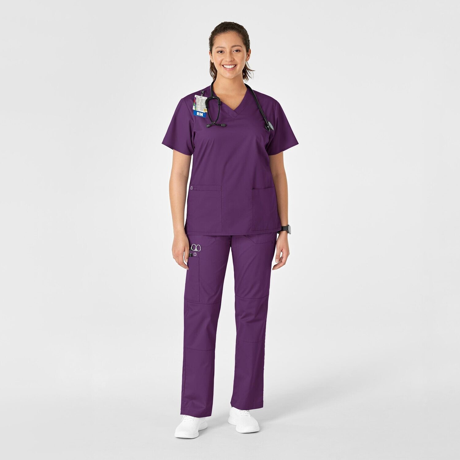 Pantalone donna 504 cargo eggplant