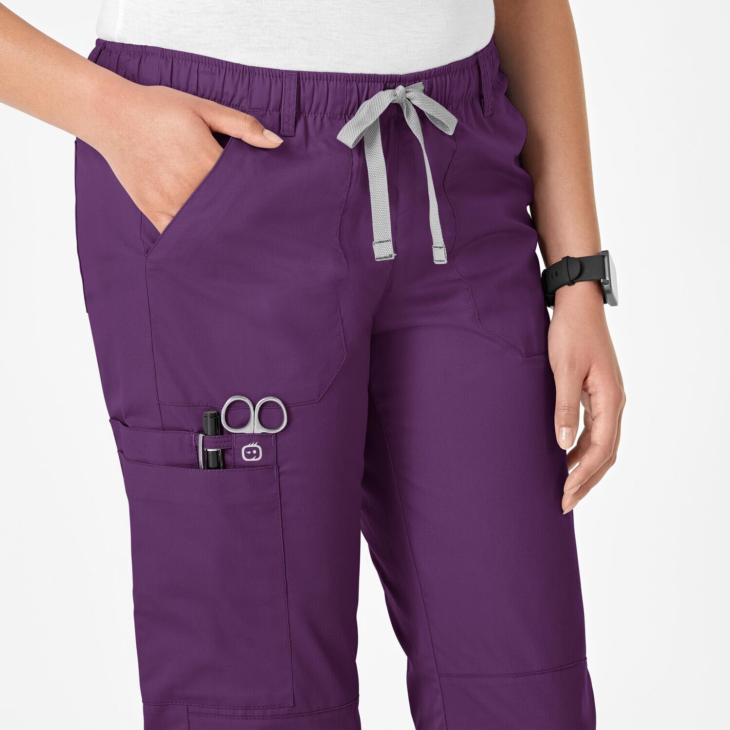 Pantalone donna 504 cargo eggplant