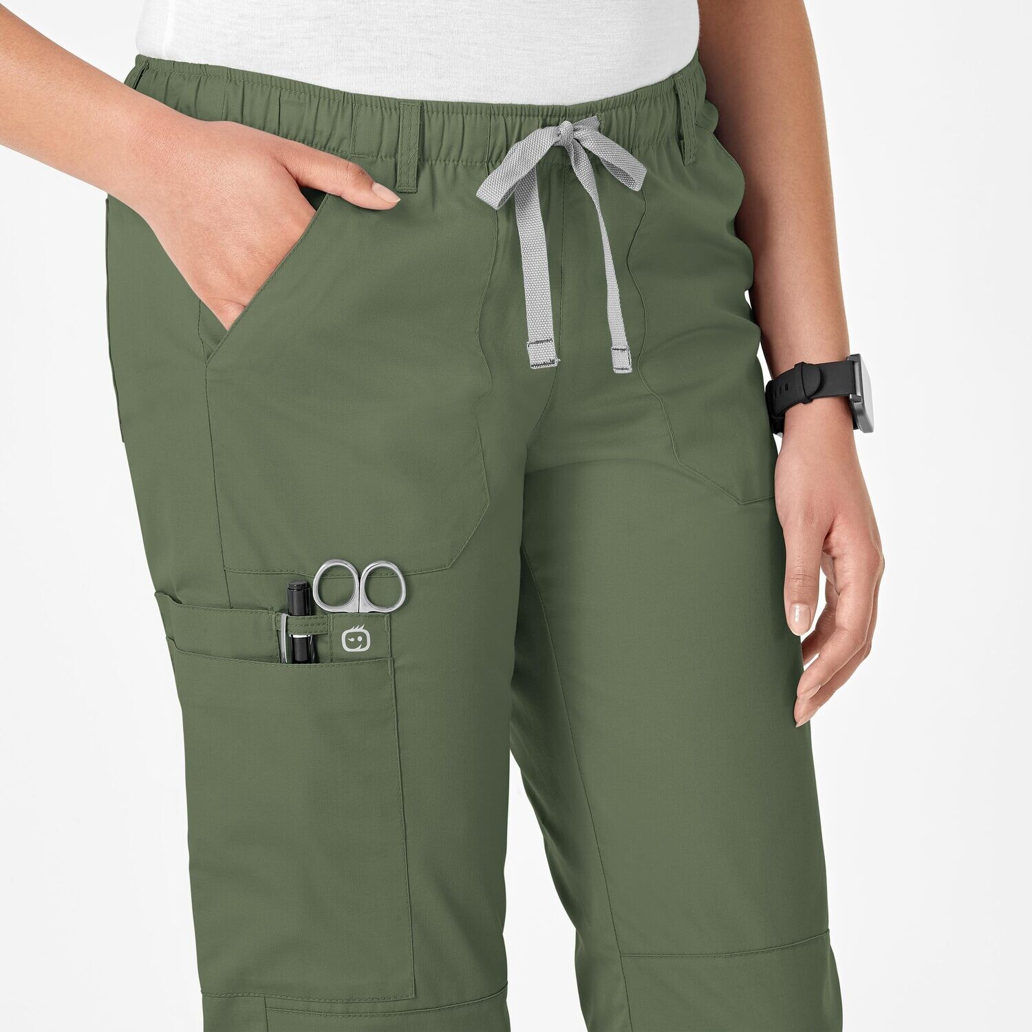 Pantalone donna 504 cargo olive