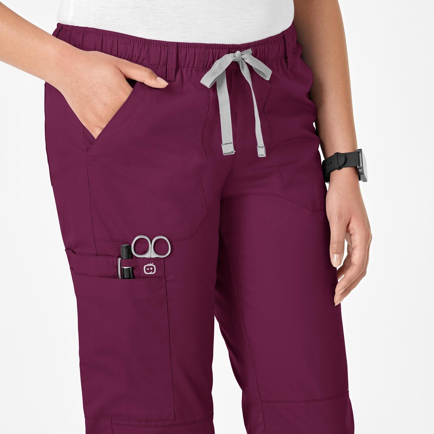 Pantalone donna 504 cargo wine
