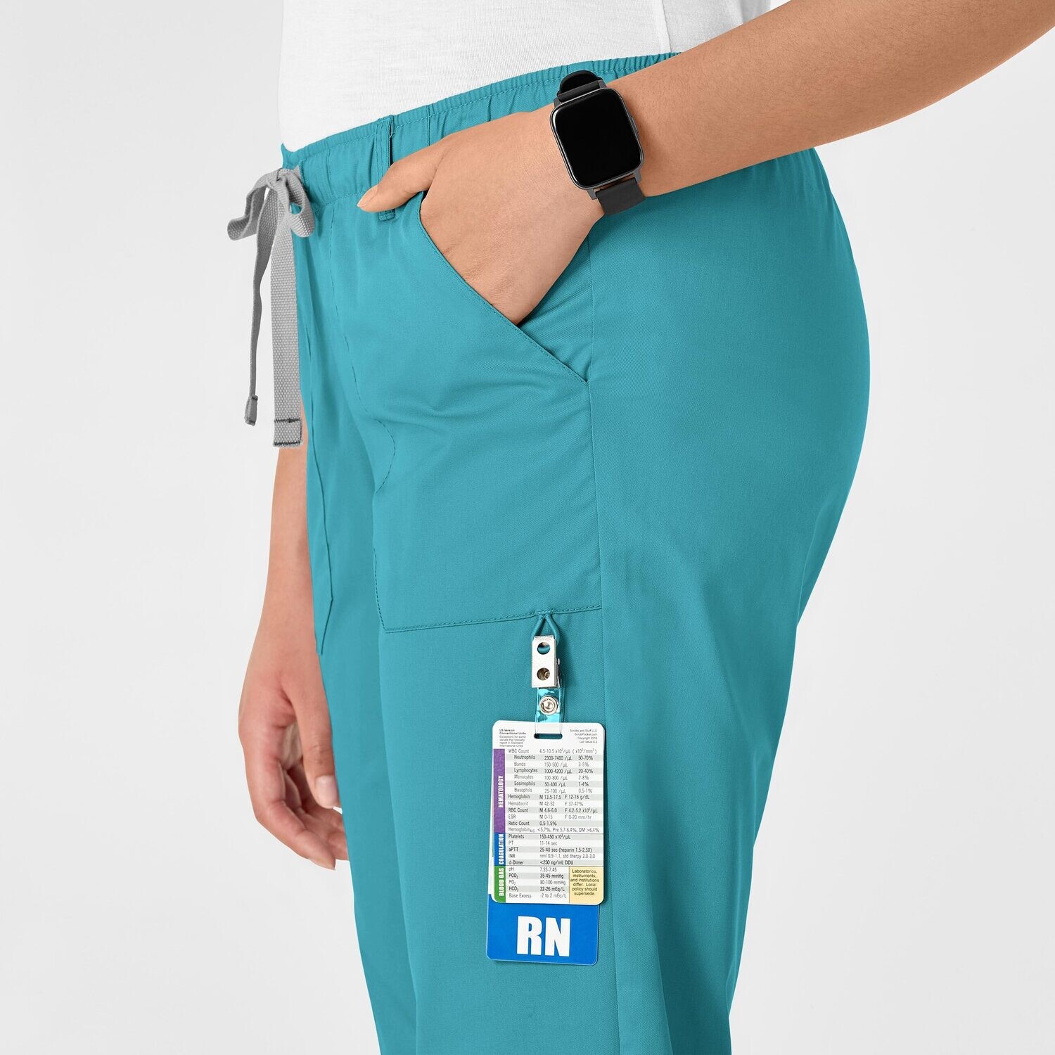 Pantalone donna 504 cargo teal blue
