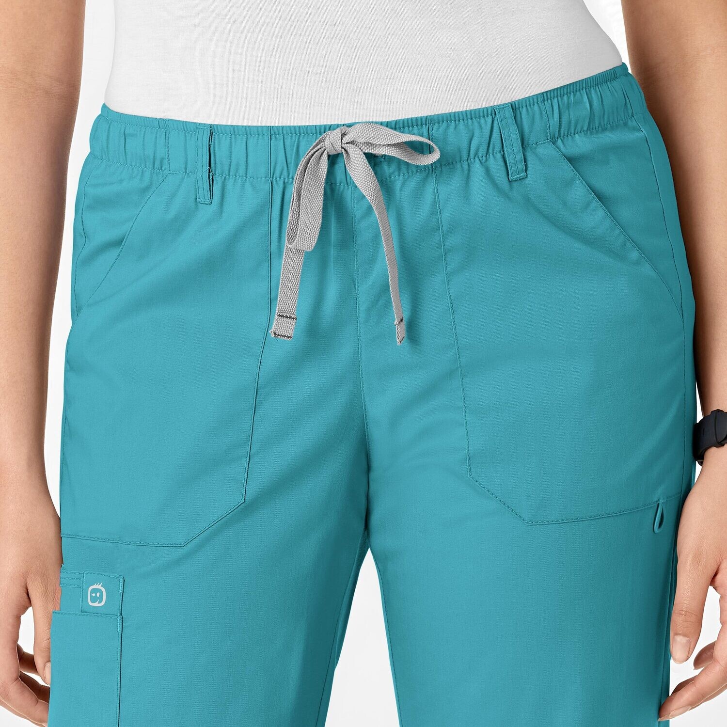 Pantalone donna 504 cargo teal blue