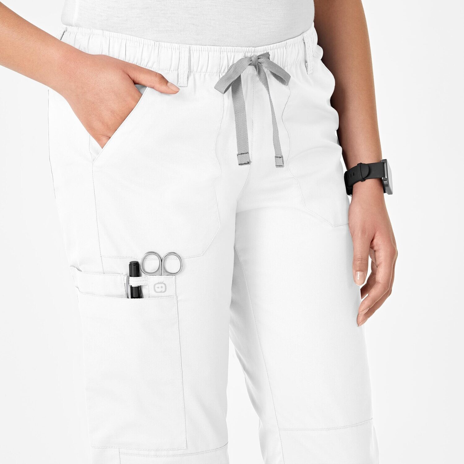 Pantalone donna 504 cargo white
