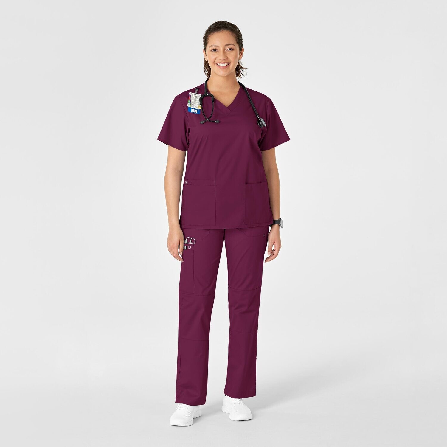 Pantalone donna 504 cargo wine