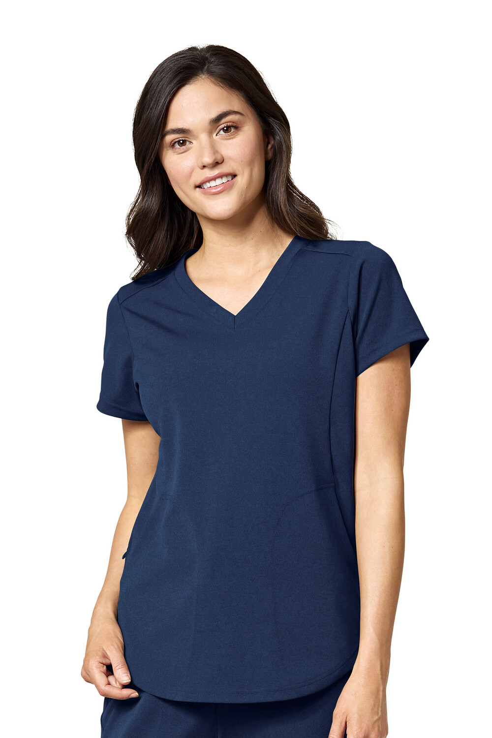 Casacca donna 6199 scollo a V navy blue