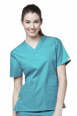 Casacca donna 6016 scollo a V real teal