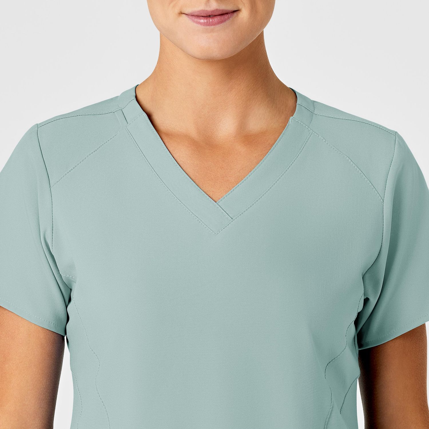 Casacca donna 6155 scollo a V sky blue