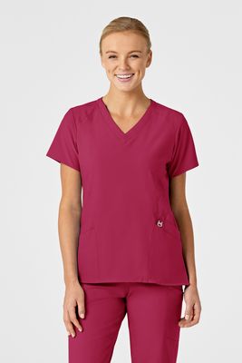 Casacca donna 6155 scollo a V magenta