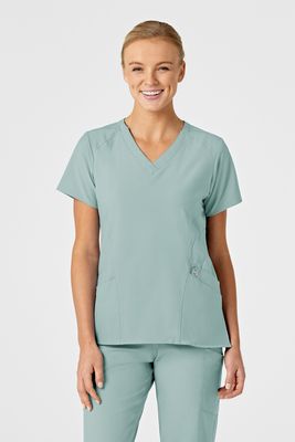 Casacca donna 6155 scollo a V sky blue