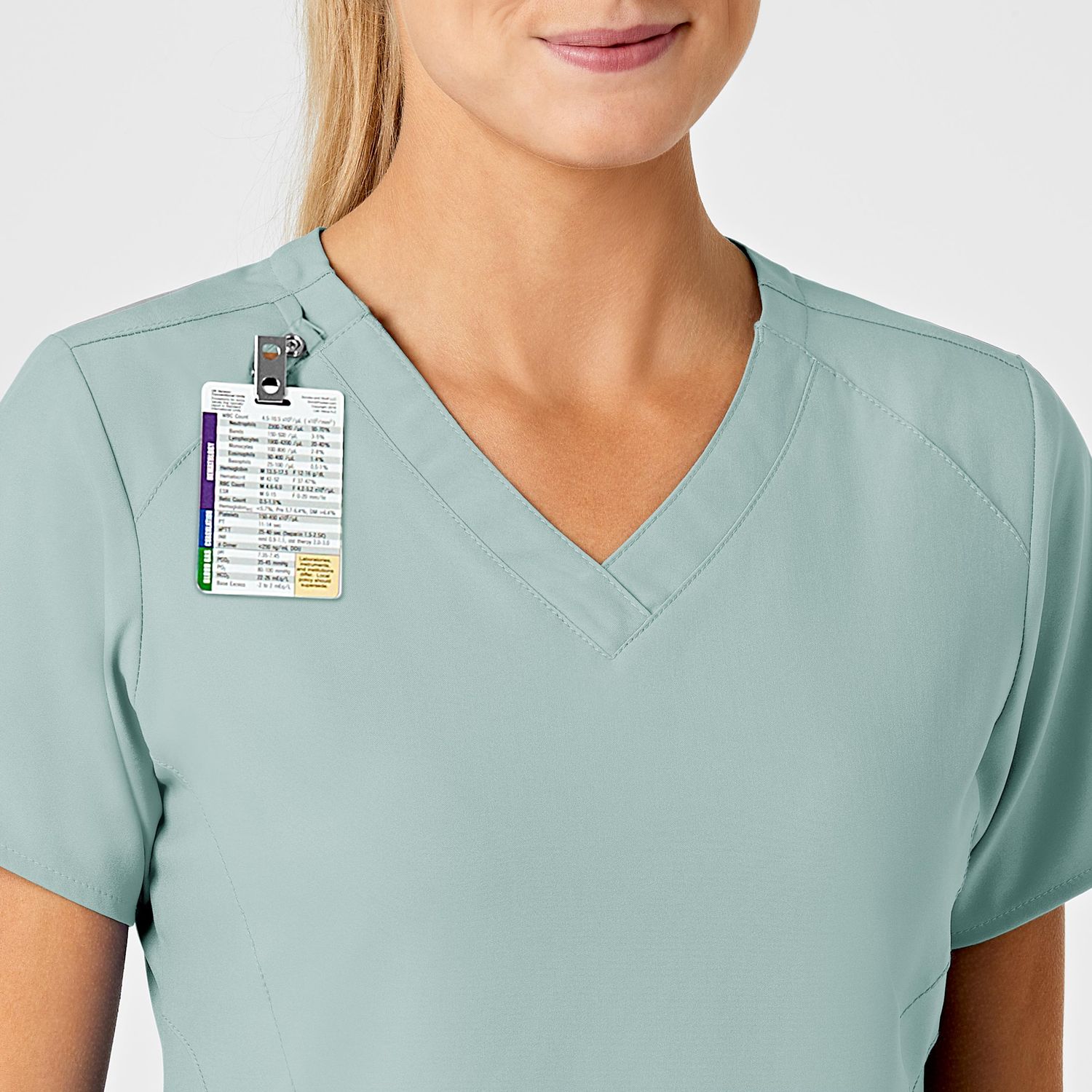 Casacca donna 6155 scollo a V sky blue