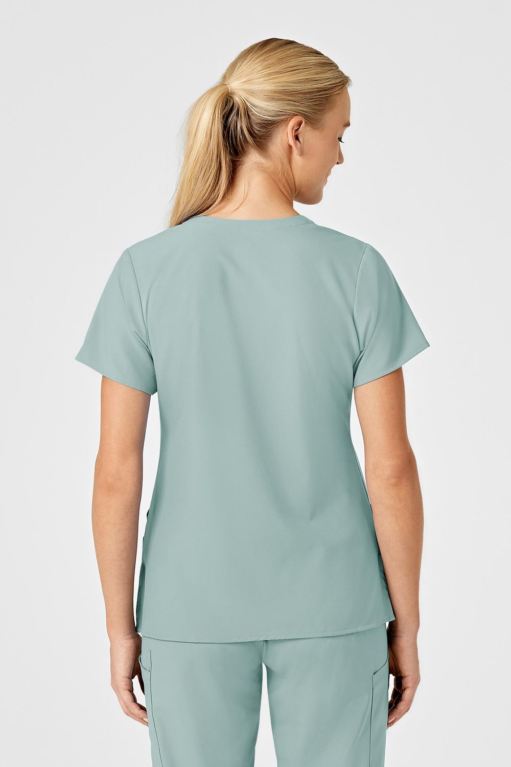 Casacca donna 6155 scollo a V sky blue