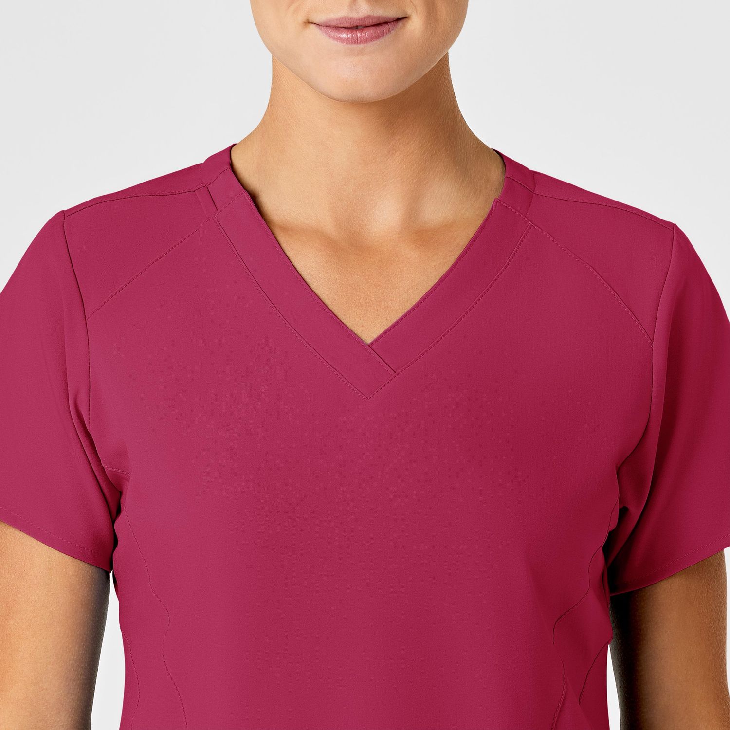 Casacca donna 6155 scollo a V magenta