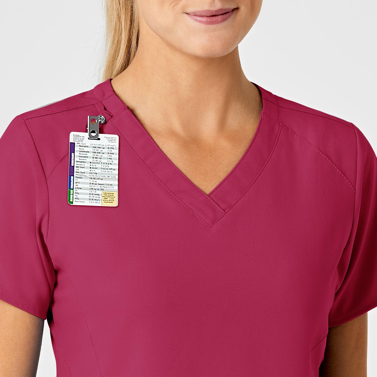Casacca donna 6155 scollo a V magenta