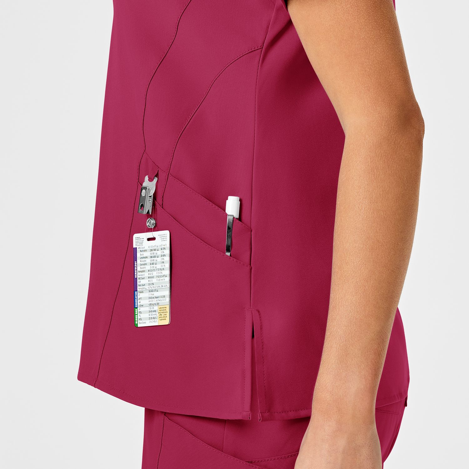 Casacca donna 6155 scollo a V magenta