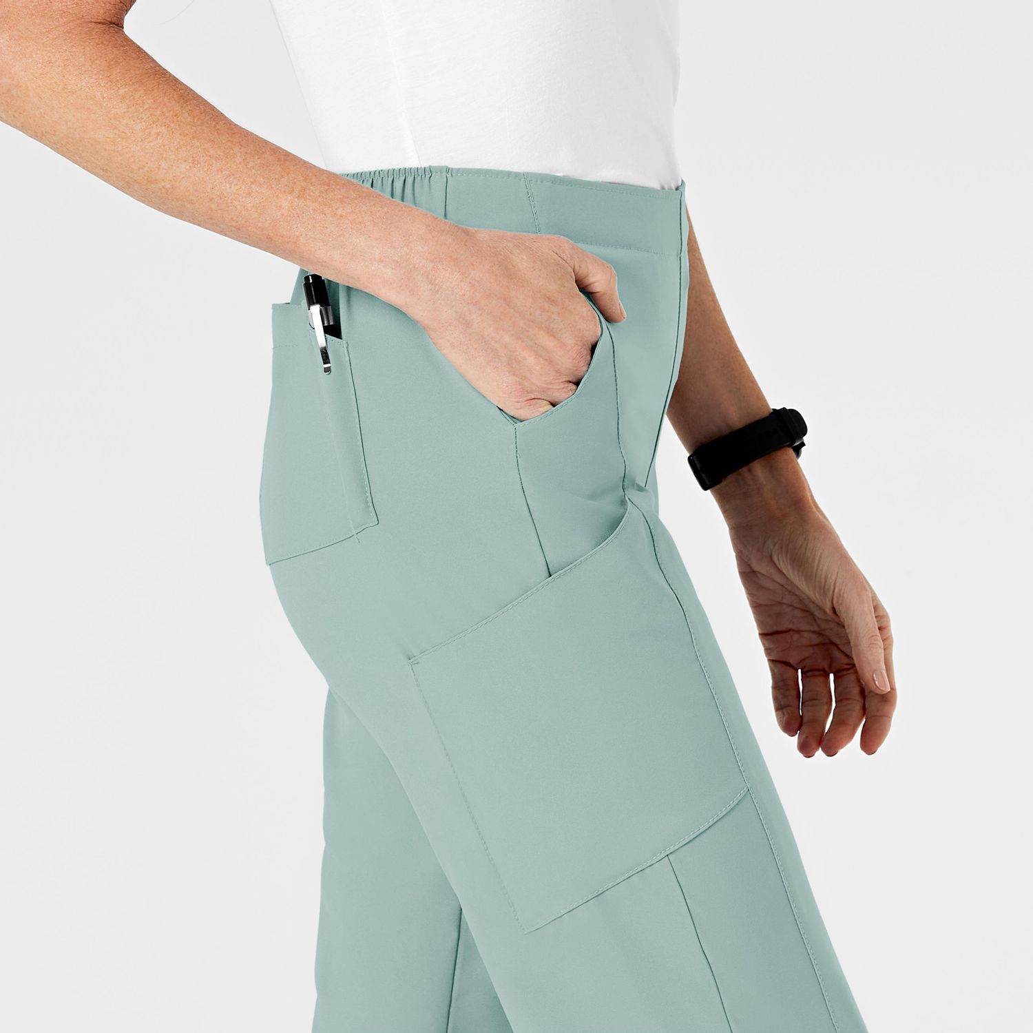 Pantalone donna 5155 cargo 7 tasche sky blue