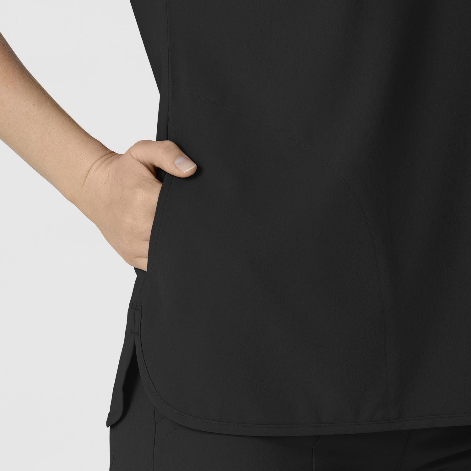 Casacca donna 6634 scollo a V arrotondato black
