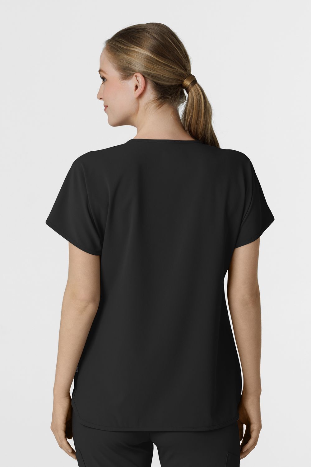 Casacca donna 6634 scollo a V arrotondato black