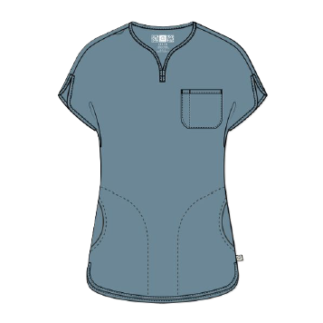 Casacca donna 6634 scollo a V arrotondato navy blue