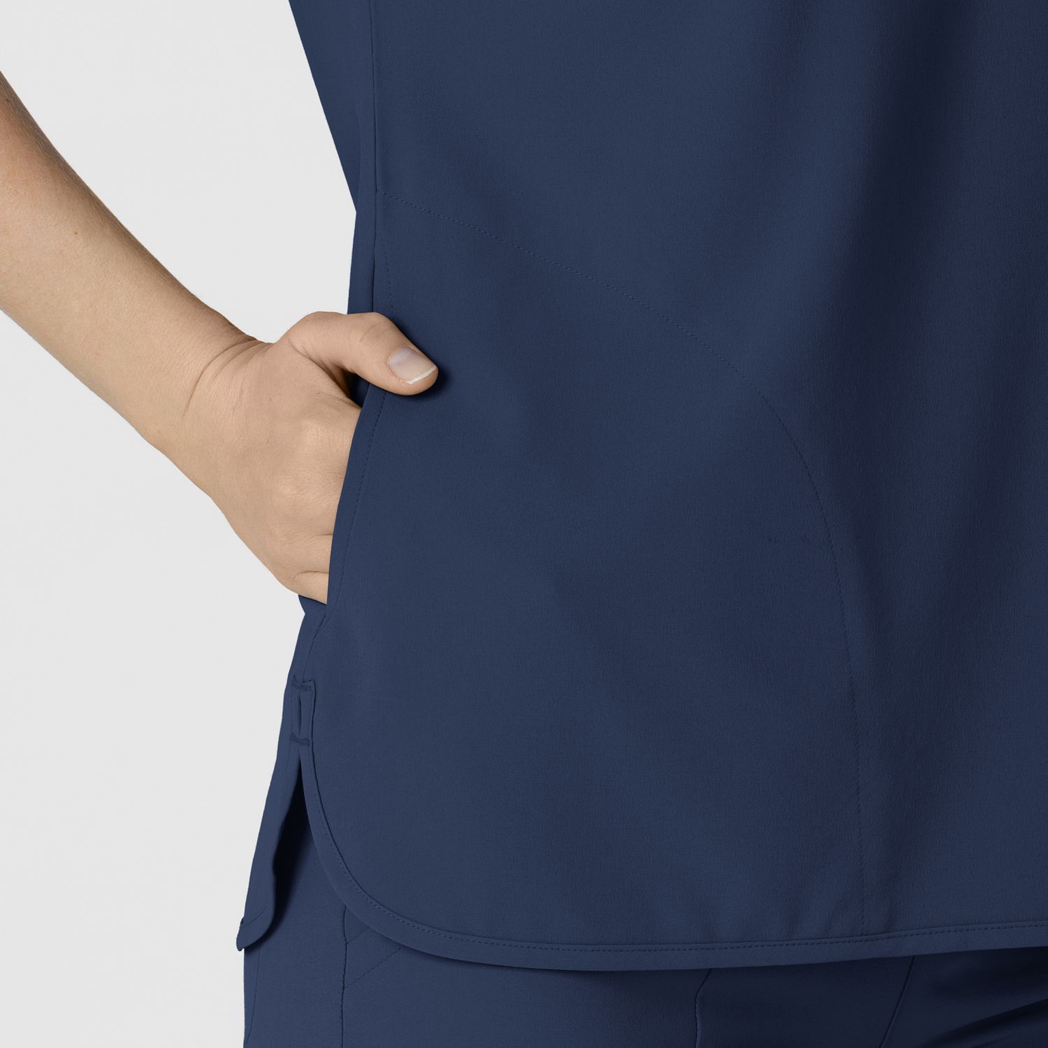 Casacca donna 6634 scollo a V arrotondato navy blue