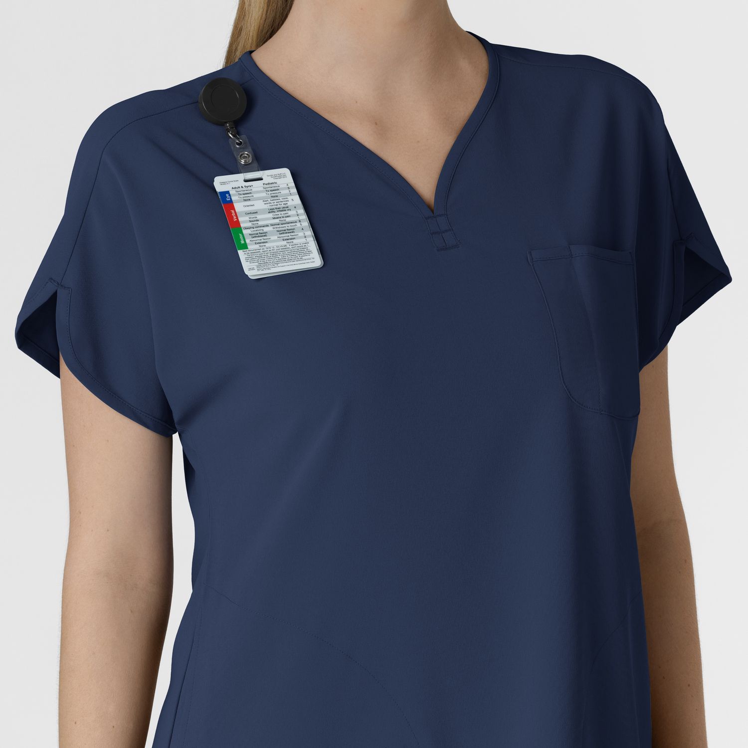 Casacca donna 6634 scollo a V arrotondato navy blue