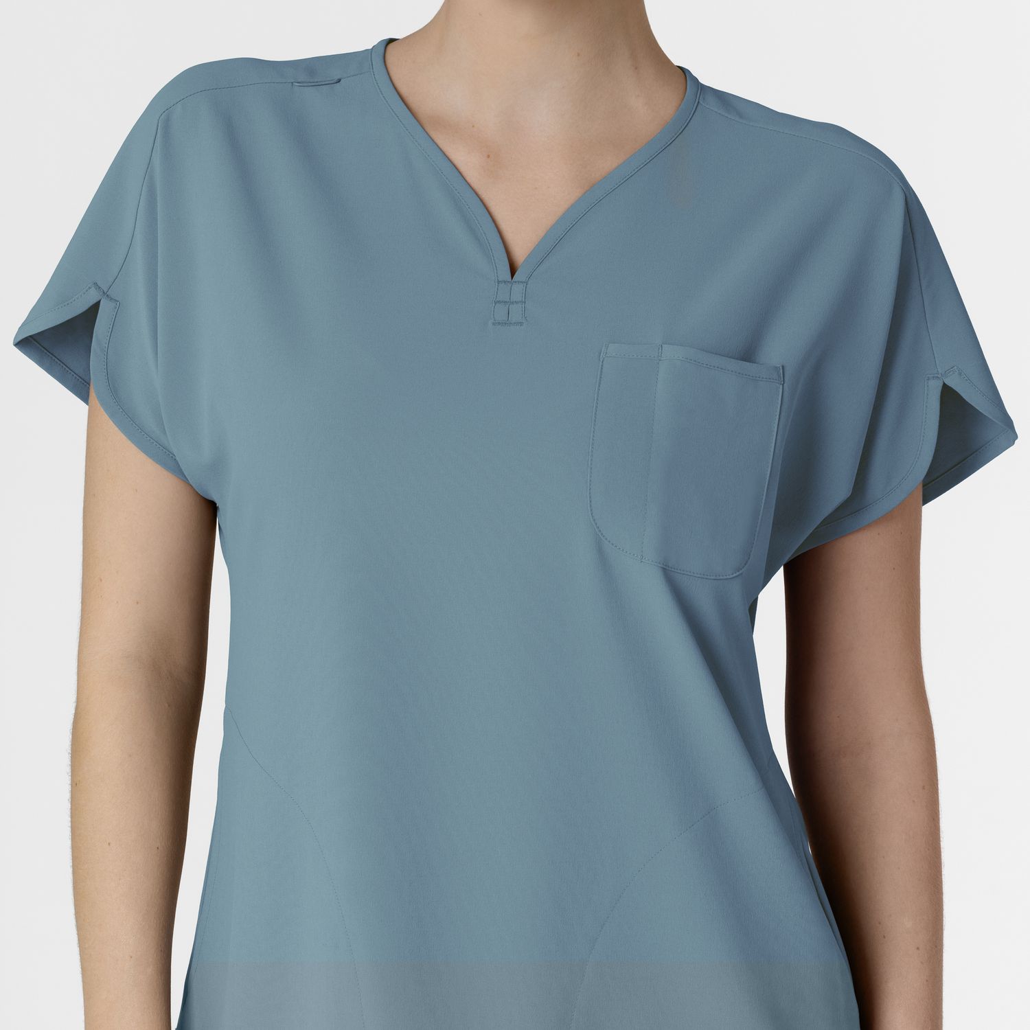 Casacca donna 6634 scollo a V arrotondato elemental blue