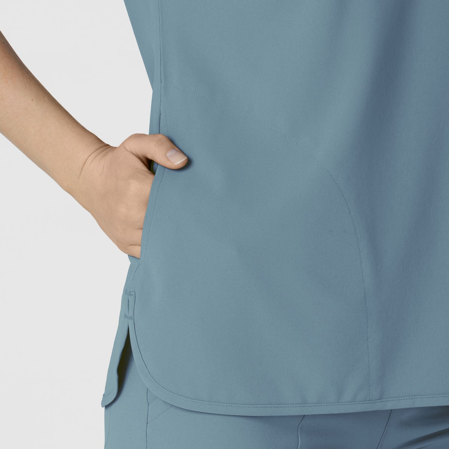 Casacca donna 6634 scollo a V arrotondato elemental blue