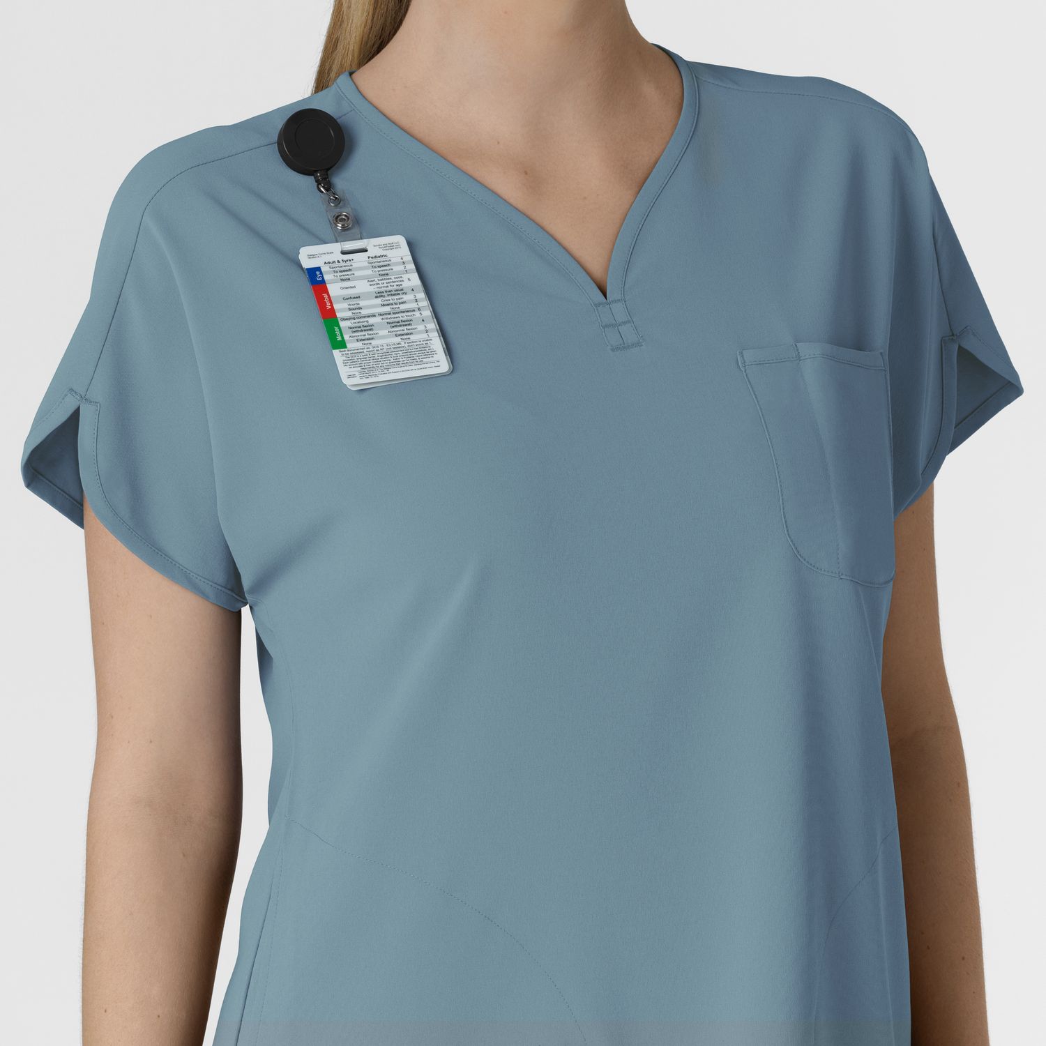 Casacca donna 6634 scollo a V arrotondato elemental blue