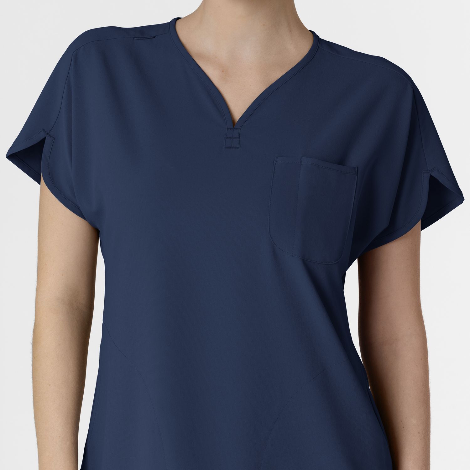 Casacca donna 6634 scollo a V arrotondato navy blue