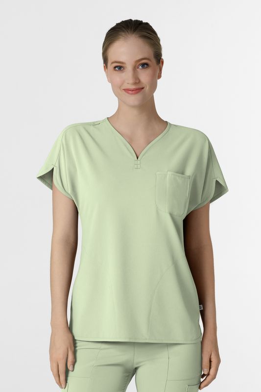 Casacca donna 6634 scollo a V arrotondato fresh mint