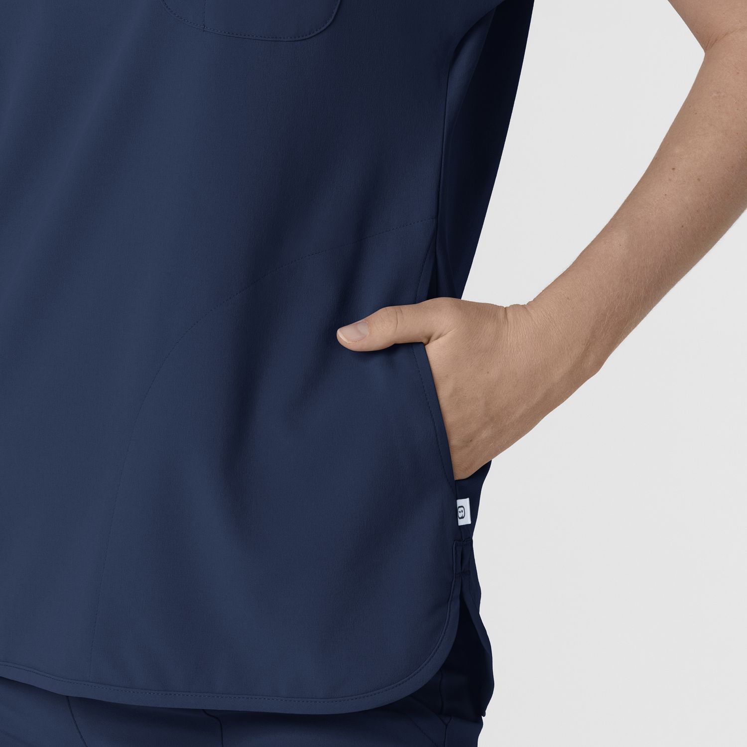 Casacca donna 6634 scollo a V arrotondato navy blue