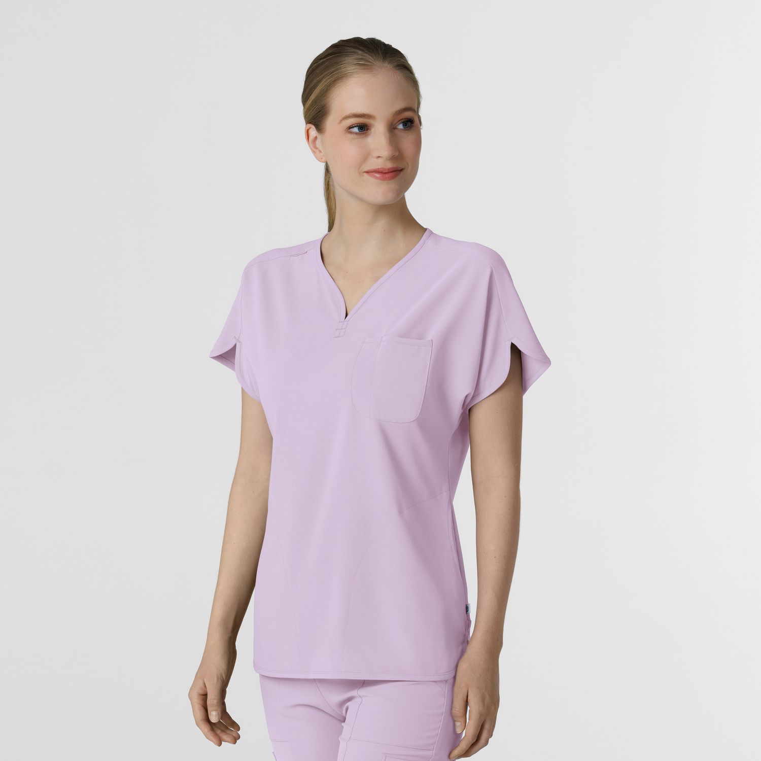 Casacca donna 6634 scollo a V arrotondato pastel lilac