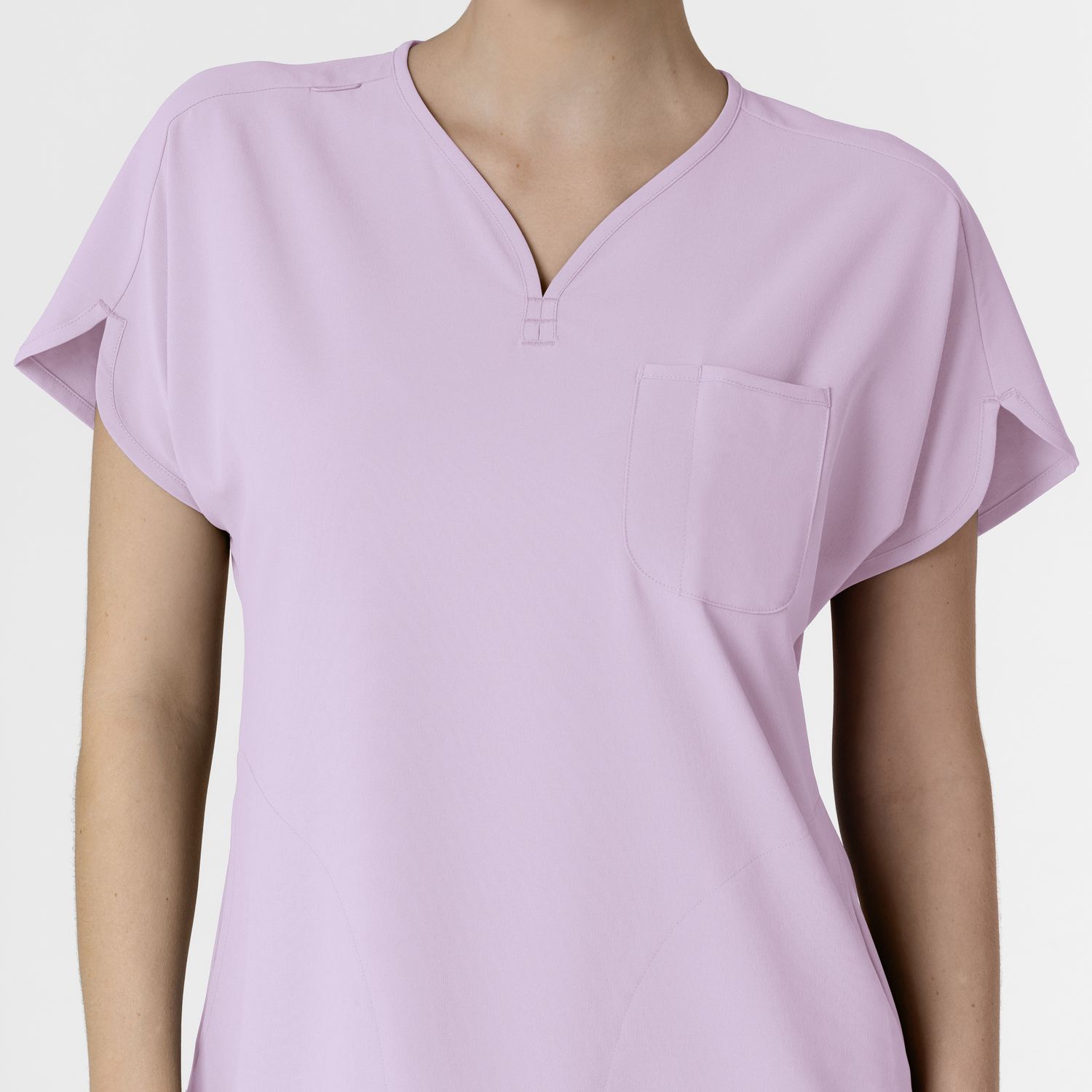 Casacca donna 6634 scollo a V arrotondato pastel lilac