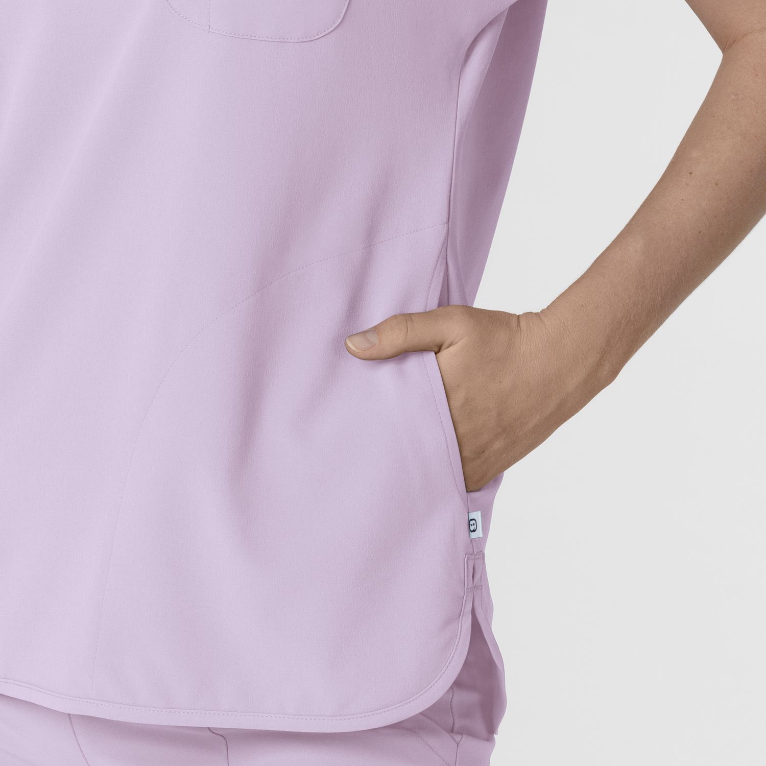 Casacca donna 6634 scollo a V arrotondato pastel lilac