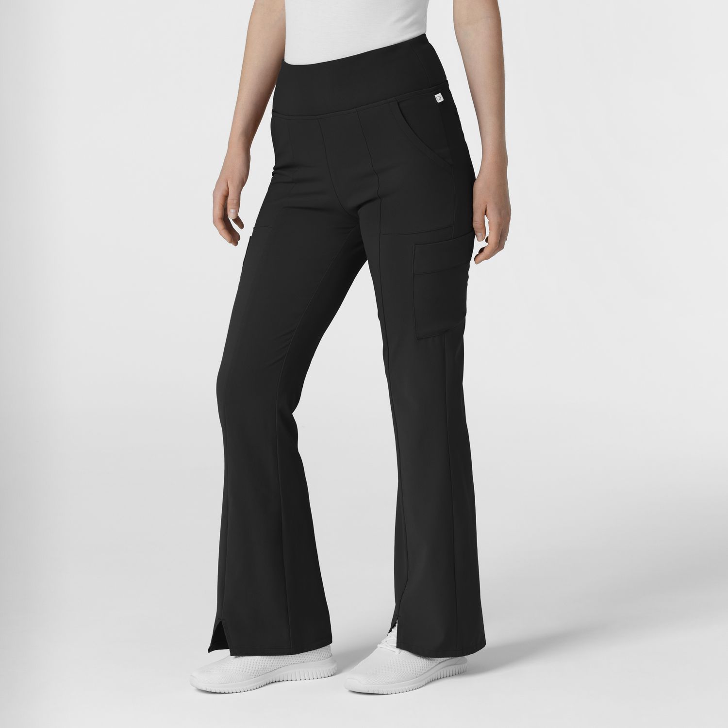 Pantalone donna 5534 cargo svasato black