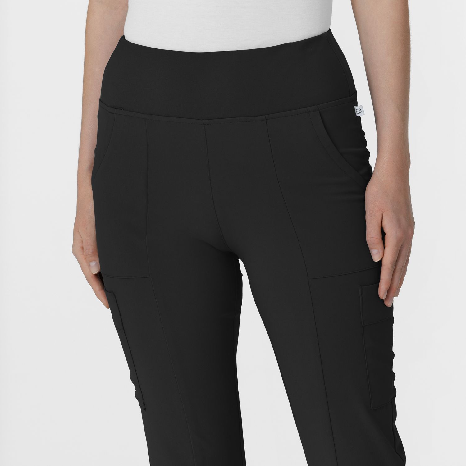Pantalone donna 5534 cargo svasato black