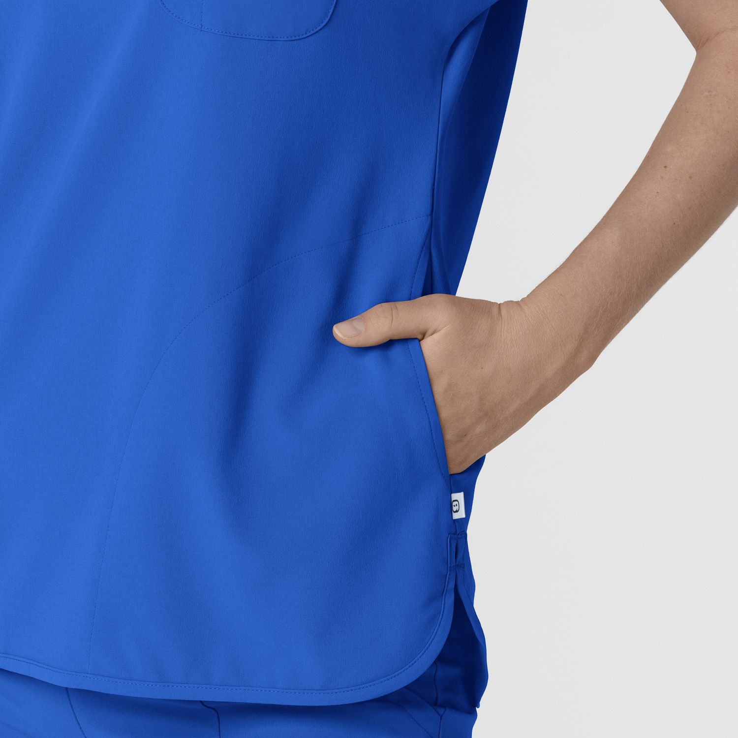 Casacca donna 6634 scollo a V arrotondato royal blue