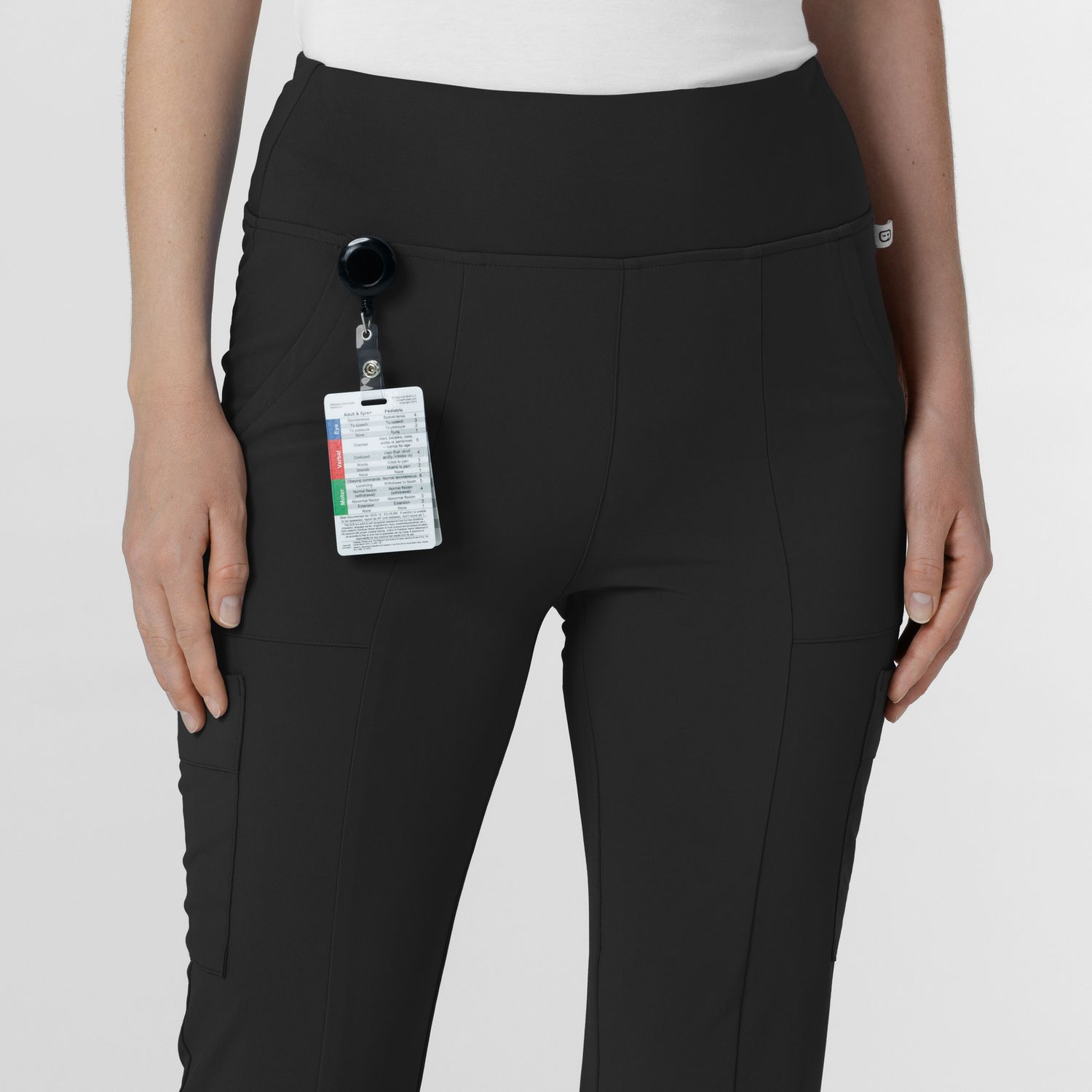 Pantalone donna 5534 cargo svasato black