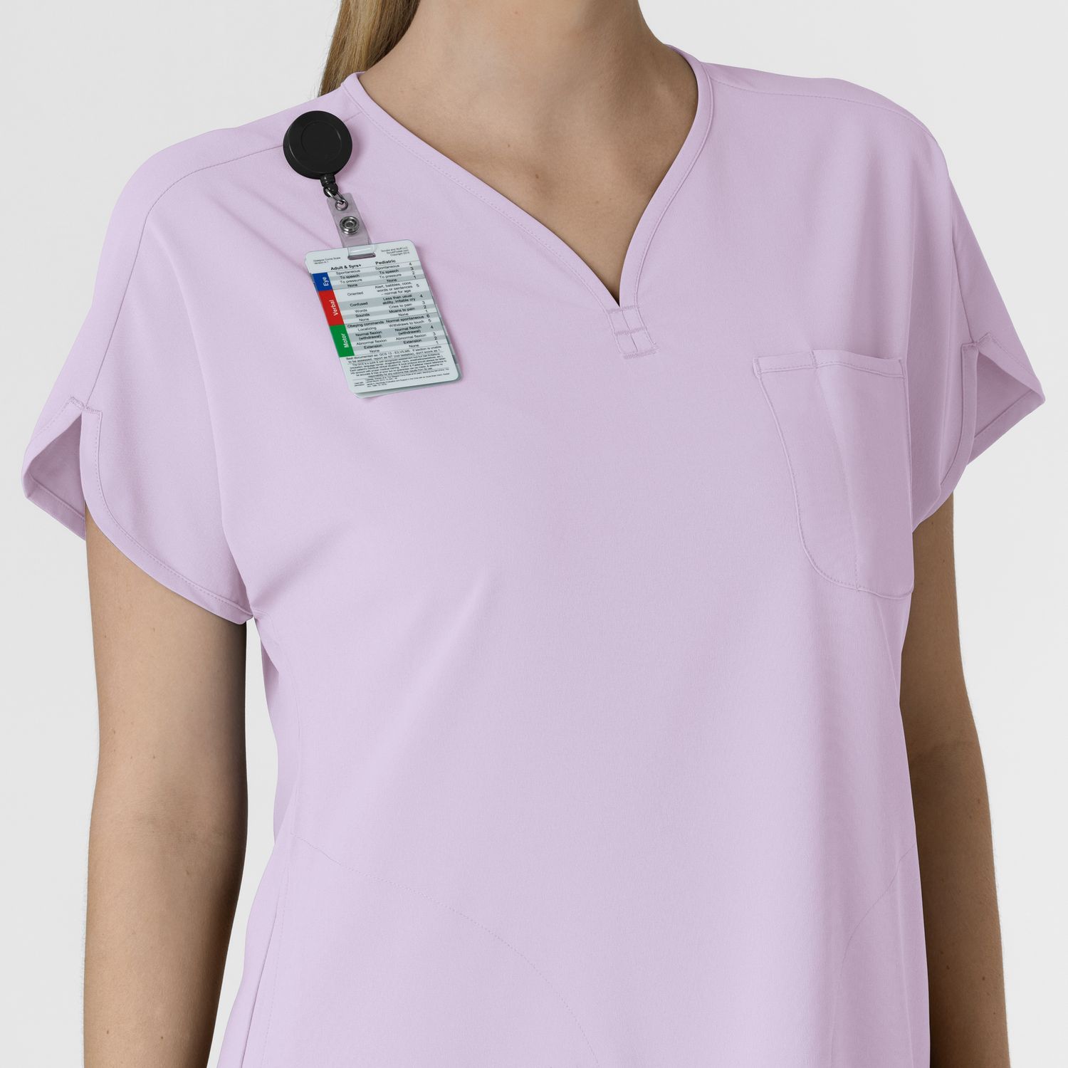 Casacca donna 6634 scollo a V arrotondato pastel lilac