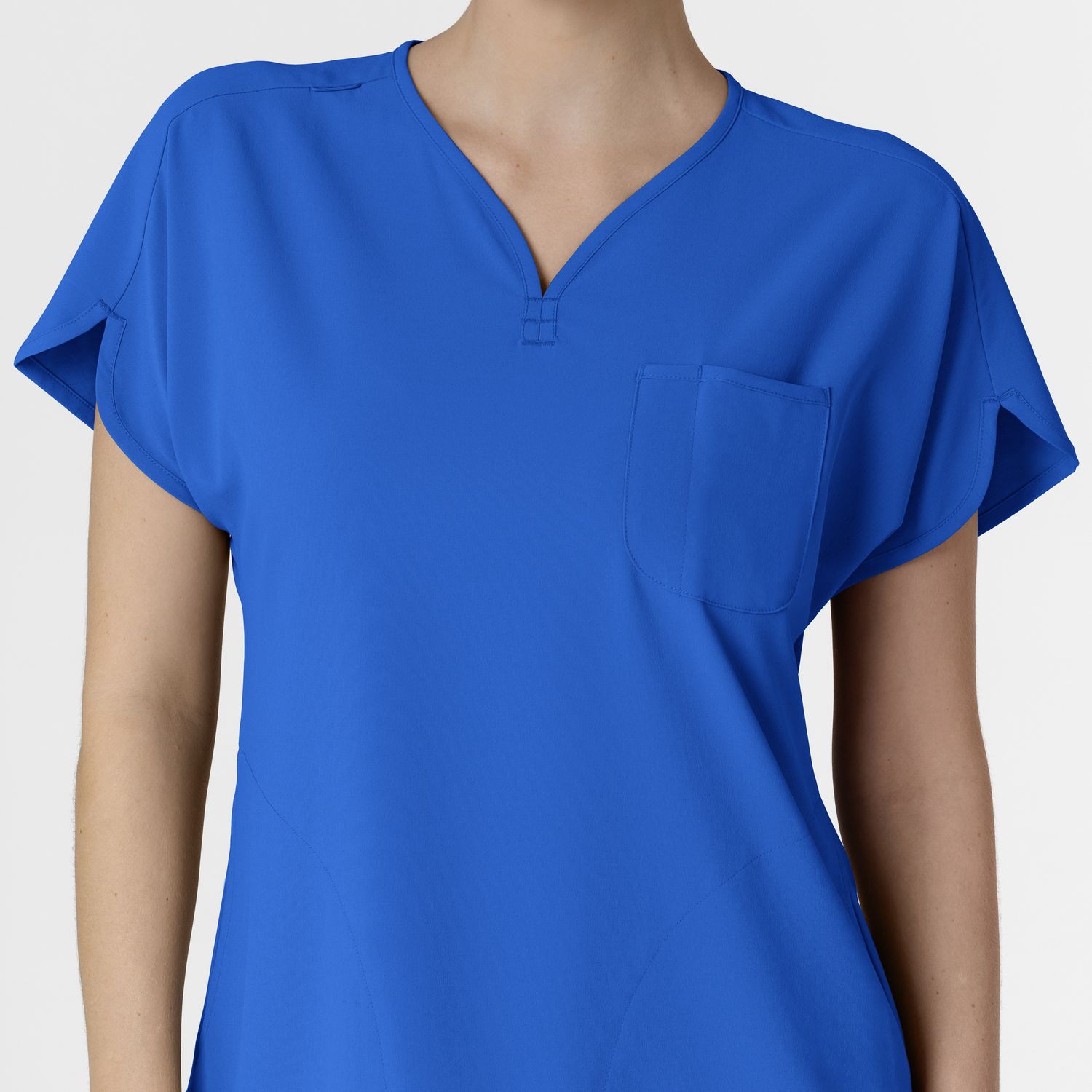Casacca donna 6634 scollo a V arrotondato royal blue
