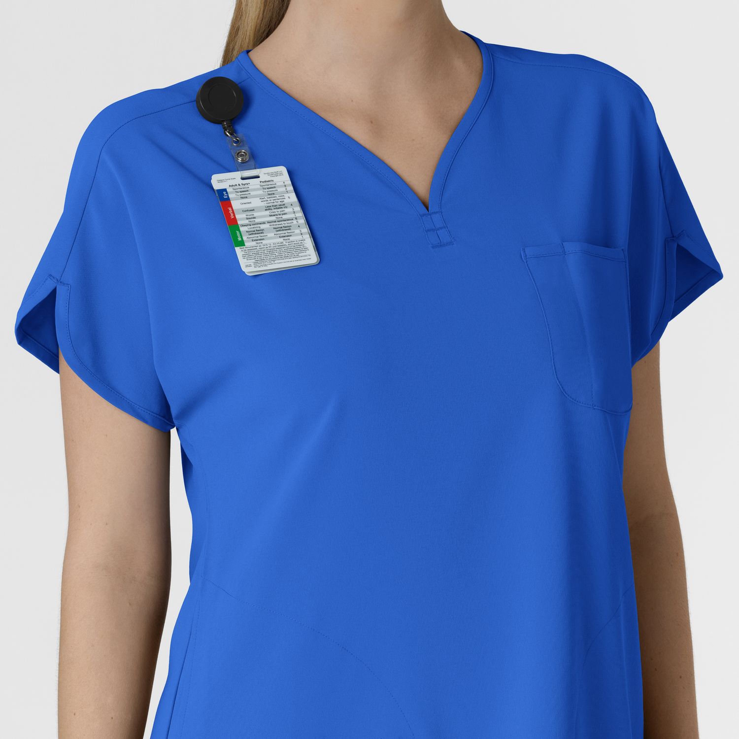 Casacca donna 6634 scollo a V arrotondato royal blue