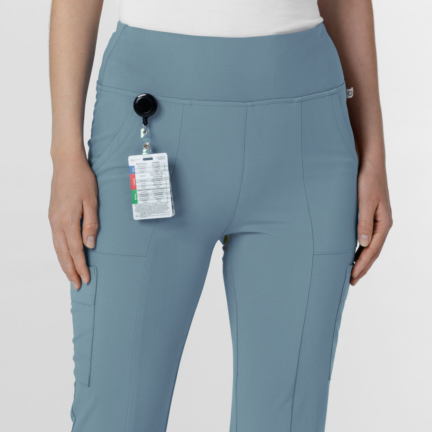 Pantalone donna 5534 cargo svasato elemental blue